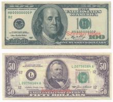 DN 50$ + 100$ színházi pénz T:I-II