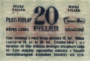 Budapest DN "Pesti Hírlap" 20f T:II+