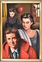 Dorosz Károly (1948):): Akt az ablakban. Olaj, vászon, jelezve jobbra lent. Fa keretben. 70x50 cm./ ...