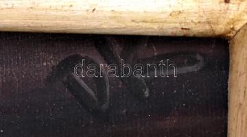 Dorosz Károly (1948):): Akt az ablakban. Olaj, vászon, jelezve jobbra lent. Fa keretben. 70x50 cm./ ...