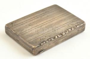 Ezüst (Ag) cigaretta tárca jelzett, 56 g,  77x53x10 mm