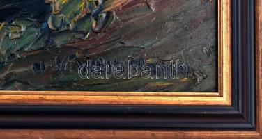 Vágh-Weinmann Nándor (1897-1978): Hegyvidéki táj. Olaj, karton, jelzett. Fa keretben. 60x80 cm