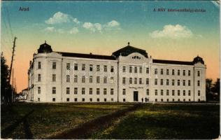 Arad, MÁV üzletvezetőség palotája. Vasúti levelezőlapárusítás 57.sz. 1916. / Palace of the Hungarian State Railways directorate (EK)