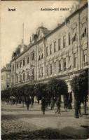 1910 Arad, Andrássy tér, Központi szálló, Singer Sándor és Sugár József üzlete / square, hotel, shops (EK)