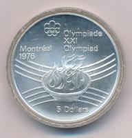 Kanada 1976. 5$ Ag Montreali olimpia T:1 Canada 1976. 5 Dollars Ag Montreal Olympic Games C:UNC