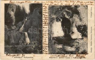 1904 Biharfüred, Stana de Vale, Stina de Vale; Ördögmalom, Babilon kapuja a Szamos bazárban. Matits Frenc kiadása / cave