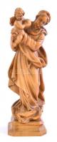 Asszony a kisdeddel barokk stílusú faragott fa szobor. Lakkozott. m: 26 cm