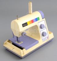 Játék varrógép, működő, 19,5x24 cm + Fém nyúl, felhúzhatós, egyik füle hiányzik, 5x7,5 cm