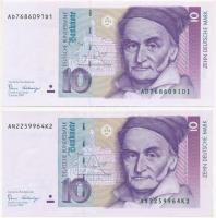 NSZK 1989. 10M (2x) T:I-  FRG 1989. 10 Mark (2x) C:AU Krause 38