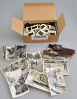 Kis doboz fénykép, negatív és dia, kirándulási képek, családi képek, különféle méretben, többségében 14×9 cm