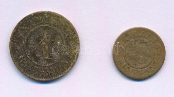 Dánia 1856. 1s Br + 1857. 1/2s Br "VII. Frigyes" T:2-,3
Denmark 1856. 1 Skilling Br + 185...