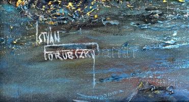 Porubszky István (1931-2016): Őszi erdő. Olaj, vászon, jelzett, hátoldalán autográf felirattal és ko...