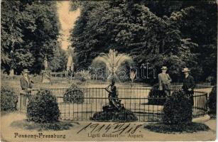 1914 Pozsony, Pressburg, Bratislava; ligeti díszkert / park (EK)