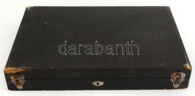 Alpakka evőeszköz készlet díszdobozban. Komplett, jelzett