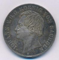 Német Államok / Szászország-Albertine 1855F 2 Tallér Ag "Johann" (37,07g) T:2 patina, ph. German States / Saxony-Albertine 1855F 2 Thaler Ag "Johann" (37,07g) C:XF patina, edge error Krause KM#1190