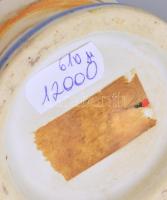 Iparművészeti Vállalatos füles Gorka váza, mázas kerámia, jelzett, apró kopásnyomokkal, m: 18,5 cm