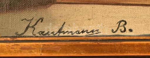 Kaufmann B. jelzéssel: Rabbi. Olaj, vásznazott lemez. Fa keretben. 28x38,5 cm