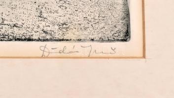 Dudás Jenő (1900-1991): Tihanyi részlet. Rézkarc, papír, jelzett, művészpéldány E.A. jelzéssel. Kiss...