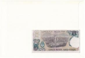 Argentína 1983-1984. 5P felbélyegzett borítékban, bélyegzéssel T:I Argentina 1983-1984. 5 Pesos in e...