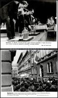7 db budapesti eseményeket megörökítő sajtófotó, 25×20 cm