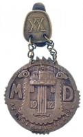 ~1932. Magyar Dalos Szövetség 1912 - Az érdem jutalmául - XL aranyozott fém kitüntető jelvény gomblyukjelvénnyé alakítva (70x39,5mm) T:2