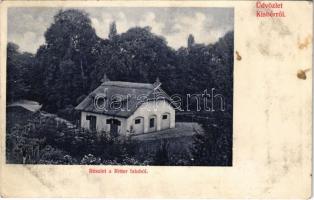 1922 Kisbér, Ritter-falu istállója. Özv. Háslinger Mórné kiadása