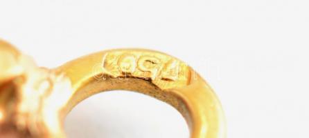 18k arany (Au) nyaklánc 43 cm + 18 K női fejes medál  18 g