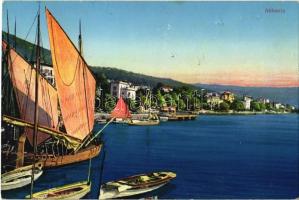 Abbazia, Opatija; general view, boats, seashore