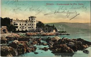 1914 Abbazia, Opatija; Strandpromenade bei Villa Neptun / seashore, villa