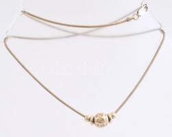 Ezüst(Ag) golyós nyaklánc, jelzett, h: 40 cm, bruttó: 7,4 g