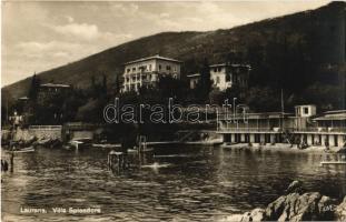 1937 Lovran, Laurana, Lovrana; Villa Splendore / beach, bathers, villa. A. Dietrich