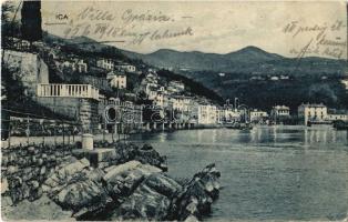 1926 Ika, Ica (Abbazia, Opatija); seashore, café (EB)