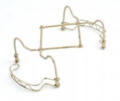 Kihajthatós fém edénytartó, 9,5x27x18 cm