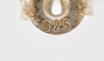 Aranyozott ezüst(Ag) fülbevalópár, jelzett, h: 4 cm, bruttó: 13,72 g