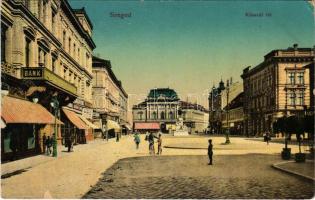1912 Szeged, Klauzál tér, Központi szálloda, bank, Szemző Lipót üzlete