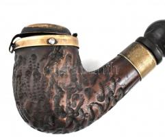 2 db pipa 2 db tisztítóval, pipa h: 14,5 cm