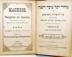 1889 Bécs Machsor zsidó-német imakönyv  / Jewish prayer-book printed in Vienna (Hebrew/German)