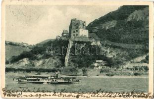 1932 Visegrád, Salamon-torony, "Szent László" gőzhajó (EK)