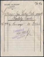 1930 Méltóságos Báró Liptay Bélának címzett kocsirugó számla