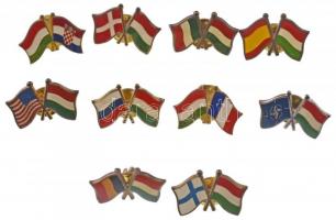 10db klf modern zászlós jelvény T:1,1- 10pcs of modern flag badges C:UNC,AU