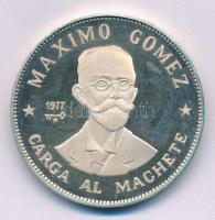 Kuba 1977. 20P Ag Maximo Gomez T:PP ujjlenyomatos Cuba 1977. 20 Pesos Ag Maximo Gome C:PP fingerprints Krause KM#39
