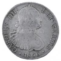 Mexikó 1806TH 8R Ag "IV. Károly" (26,088g) T:2 Mexico 1806TH 8 Reales Ag "Charles IV" (26,88g) C:XF Krause KM#109