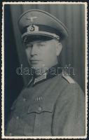 cca 1936-1937 Wehrmacht hadnagy műtermi fotója, 13,5x8,5 cm