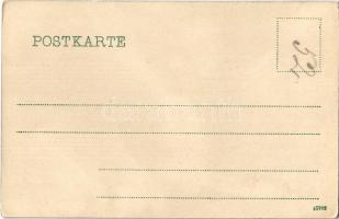 Lindau, street view at night, port, steamship. Artist. Atelier H. Guggenheim & Co. (EK)