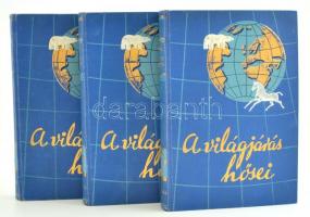Richard Katz: Panamától a Tűzföldig. Fordította: Görög Imre. A világjárás hősei. Bp., é.n., Utazási Könyvek Kiadóhivatal. Kiadói aranyozott egészvászon-kötés, kissé kopottas borítóval. + Richard Halliburton: Ujra felfedeztem Délamerikát. Fordította: Benedek Marcell. A világjárás hősei. Bp., é.n., Utazási Könyvek Kiadóhivatala. Kiadói aranyozott egészvászon-kötés, kissé kopottas borítóval. + Henry de Monfreid: Rejtelmes Abesszinia. Fordította: Wiesner Juliska. Második kiadás. Bp., é.n., Utazási Könyvek Kiadóhivatala. Kiadói aranyozott egészvászon-kötés, kissé kopottas borítóval.
