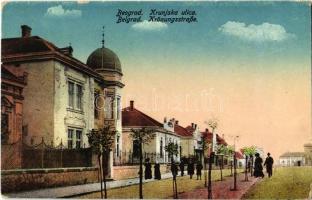 1917 Belgrade, Beograd; Krunjska ulica / Krönungsstraße / street view + "K.u.K. Militärgeneralgouvernement in Serbien" (EK)