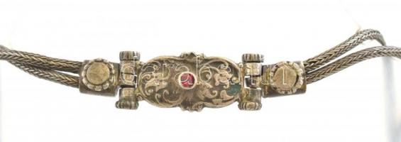 Ezüst(Ag) nyaklánc, jelzett, h: 68 cm, bruttó: 55,6 g