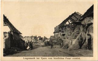 Langemarck bei Ypern vom feindlichen Feuer zerstört / WWI destruction