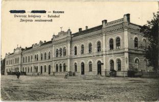 1915 Kolomyia, Kolomyja, Kolomyya, Kolomea; Dworzec kolejowy / Bahnhof / railway station (EK)