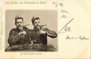 1899 (Vorläufer) Das Volks- und Wienerlied im Bild! Die Deutschmeister san da! / German military, soldiers smoking cigarette